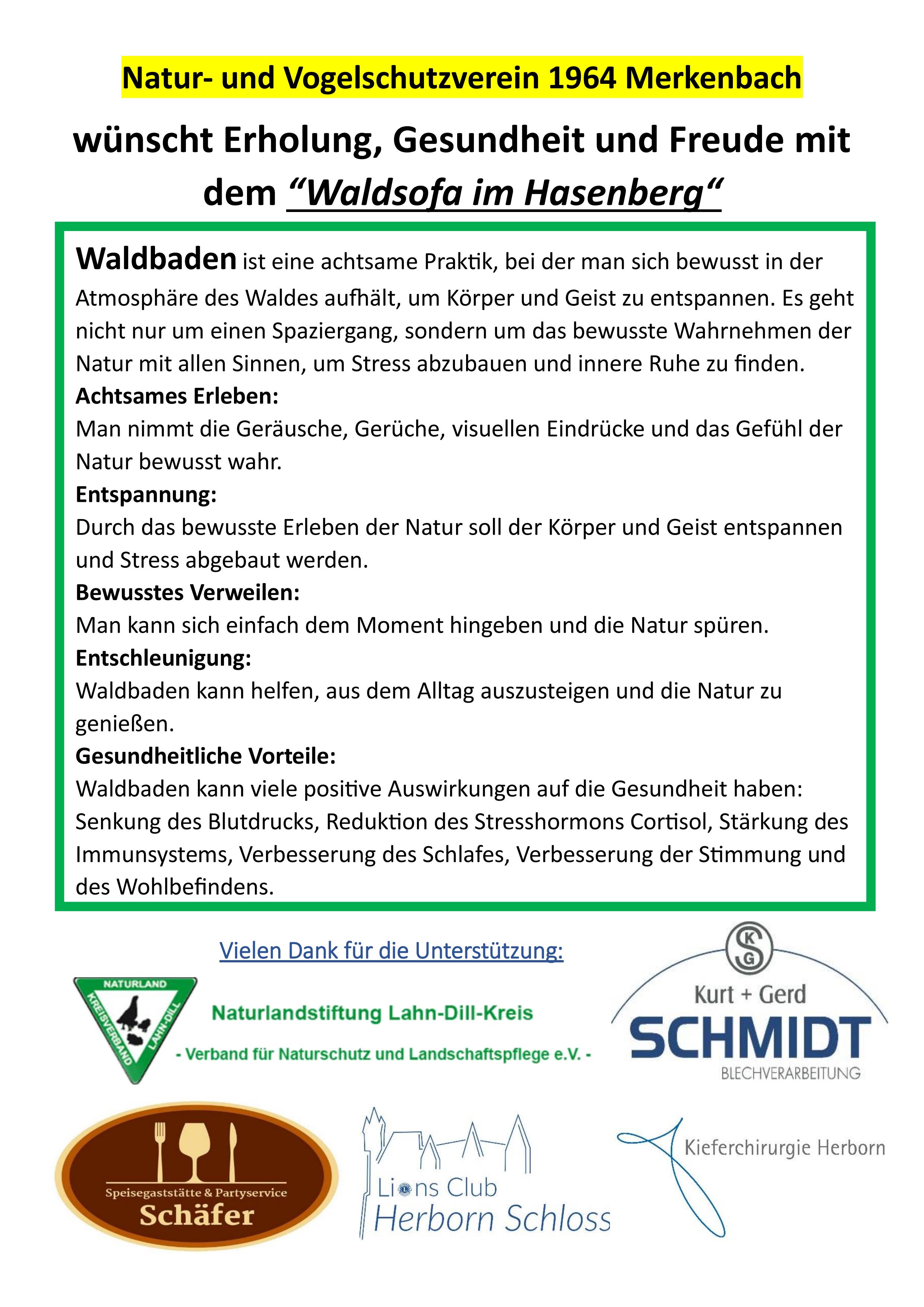 Waldsofa im Hasenberg